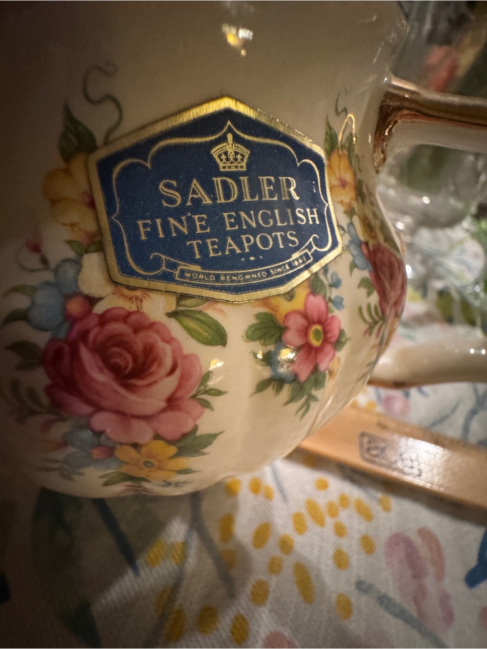 Sandler Cream Ceramic Plate with England Mark